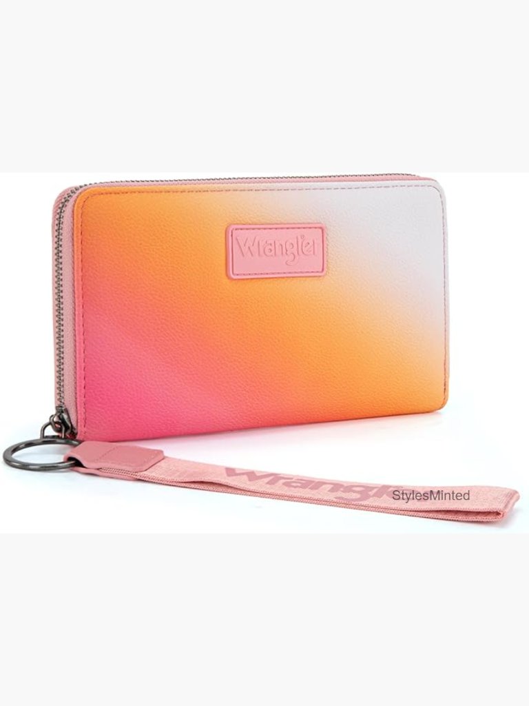 Large Capacity Wristlet Wallet With Multiple Card Slots And Rfid Blocking